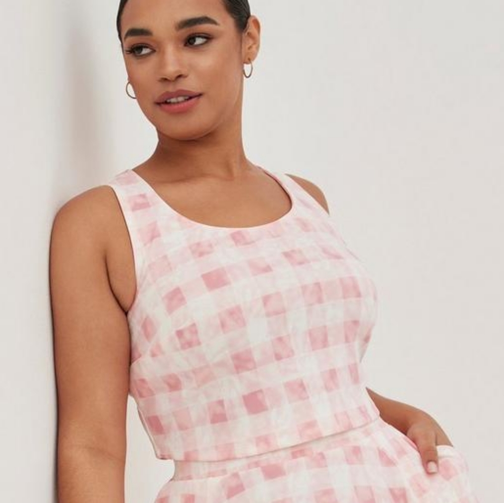 Torrid Scuba Plaid Crop Tank